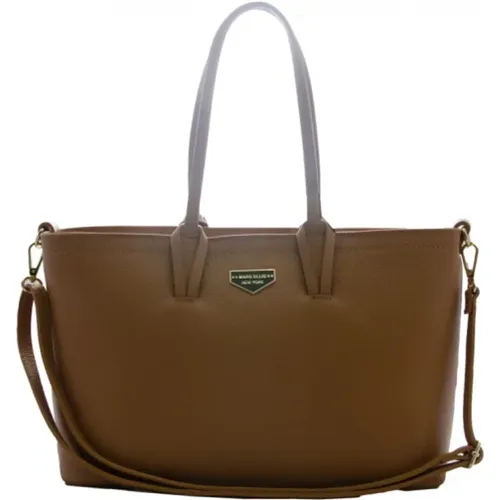 Genuine Leather Handbag with Hammered Texture , female, Sizes: ONE SIZE - Marc Ellis - Modalova