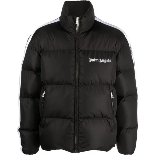 Classic Logo-print Padded Down Jacket , male, Sizes: S - Palm Angels - Modalova