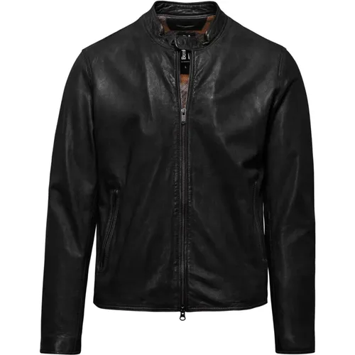 Classic Leather Jacket , male, Sizes: 3XL, XL, M, S - BomBoogie - Modalova