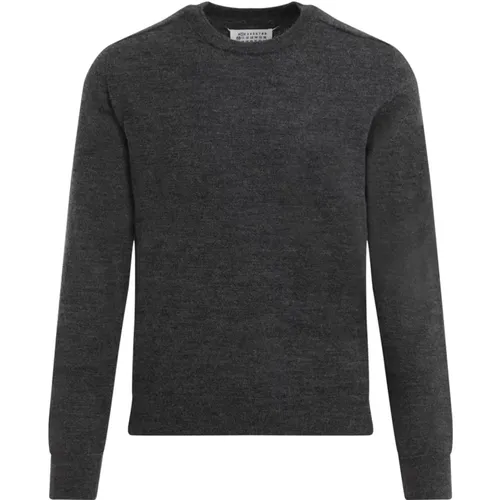 Charcoal Crewneck Sweater , male, Sizes: S, L, XL, M - Maison Margiela - Modalova