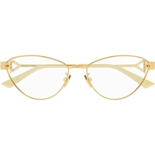 Goldene Cat-Eye Brille - Bottega Veneta - Modalova