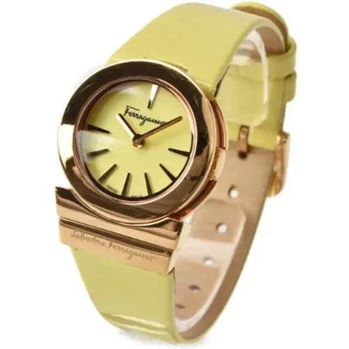 Pre-owned Metal watches , female, Sizes: ONE SIZE - Salvatore Ferragamo Pre-owned - Modalova