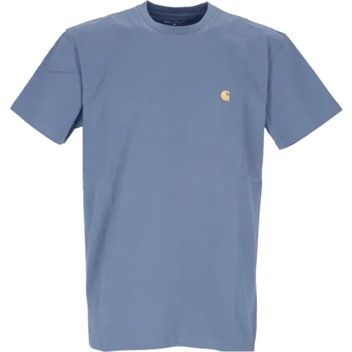 Chase T-Shirt in Storm Blau/Gold - Carhartt WIP - Modalova