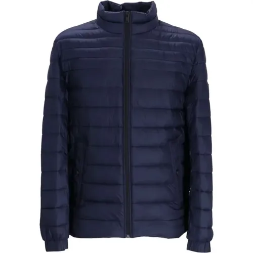 Dunkelblaue Gepolsterte Jacke mit Trichterhals , Herren, Größe: XL - Hugo Boss - Modalova