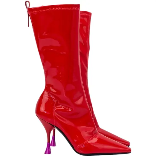 Elegante Rote Stiefeletten , Damen, Größe: 37 EU - 3Juin - Modalova