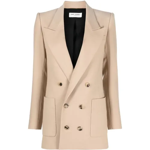 Double breasted blazer , female, Sizes: S, M, L - Saint Laurent - Modalova