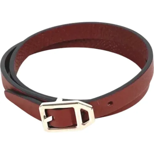 Pre-owned Leather bracelets , female, Sizes: ONE SIZE - Hermès Vintage - Modalova