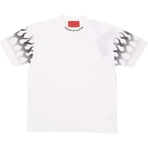 Flames Tee Streetwear Shirt , Herren, Größe: S - Vision OF Super - Modalova