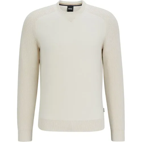 Matero Ecrù Pullover , Herren, Größe: S - Hugo Boss - Modalova