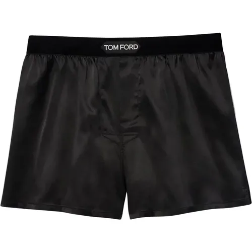 Klassische Seidenboxer mit Samt-Bund - Tom Ford - Modalova