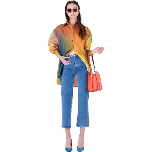 Cropped Jeans , Damen, Größe: W31 - Silvian Heach - Modalova