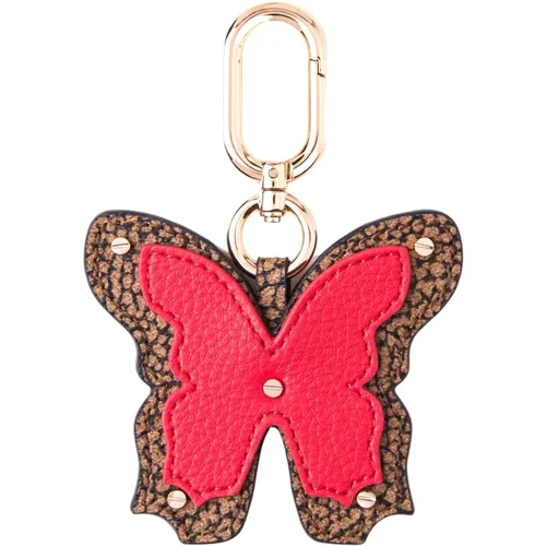 Schmetterling Leder Schlüsselanhänger , Damen, Größe: ONE Size - Borbonese - Modalova