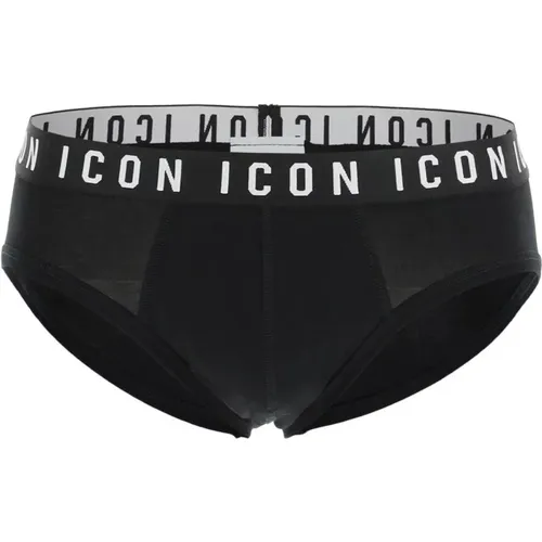 Icon Jacquard Waistband Underwear Brief , male, Sizes: S - Dsquared2 - Modalova