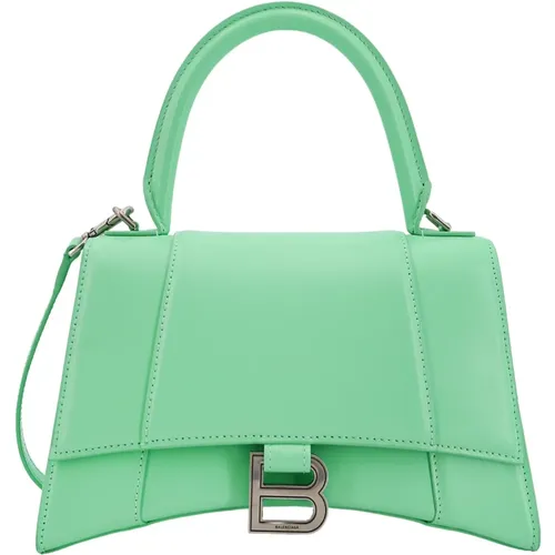 Grüne Lederhandtasche mit Klappenverschluss - Balenciaga - Modalova