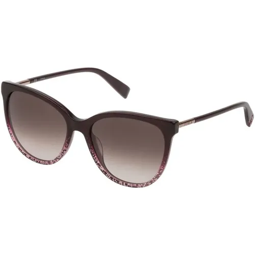 Lila Kunststoff-Sonnenbrille mit Pink Gradient - Furla - Modalova