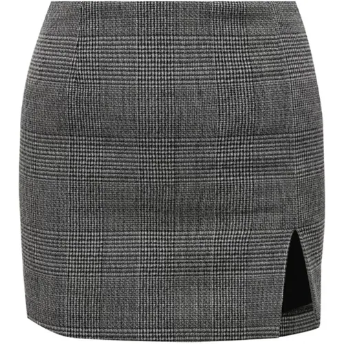 Wool Mini Skirt Prince of Wales , female, Sizes: L, M - pinko - Modalova