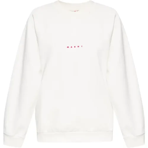 Sweatshirt with logo , female, Sizes: 3XS, XS, 2XS - Marni - Modalova