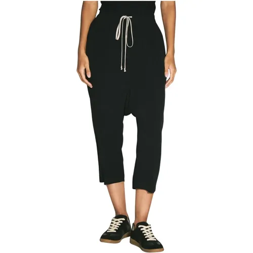 Stain Weave Kordelzug Cropped Hose , Damen, Größe: XS - Rick Owens - Modalova