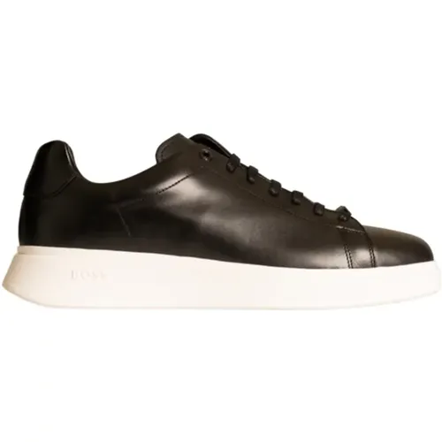 Leather Sneaker by , male, Sizes: 6 UK, 10 UK, 7 UK, 11 UK, 9 UK - Boss - Modalova