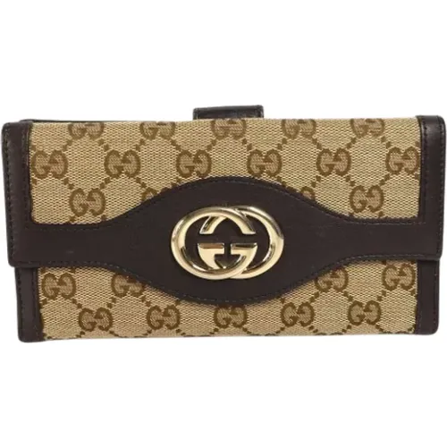 Pre-owned Canvas wallets , female, Sizes: ONE SIZE - Gucci Vintage - Modalova