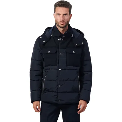 Blaue wasserabweisende Herrenjacke , Herren, Größe: 3XL - Hugo Boss - Modalova