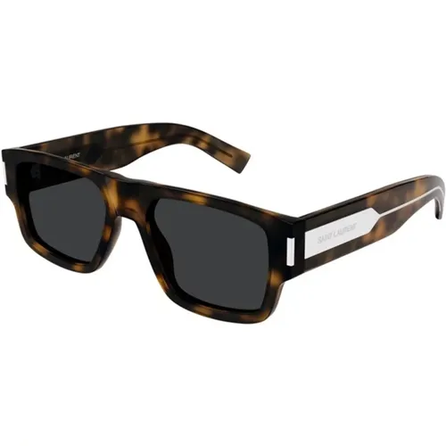 Havana Black Sunglasses , female, Sizes: 55 MM - Saint Laurent - Modalova