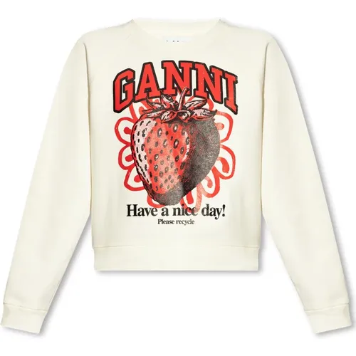 Sweatshirt mit Logo Ganni - Ganni - Modalova