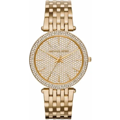 Goldene Damen Quarz Edelstahl Uhr - Michael Kors - Modalova