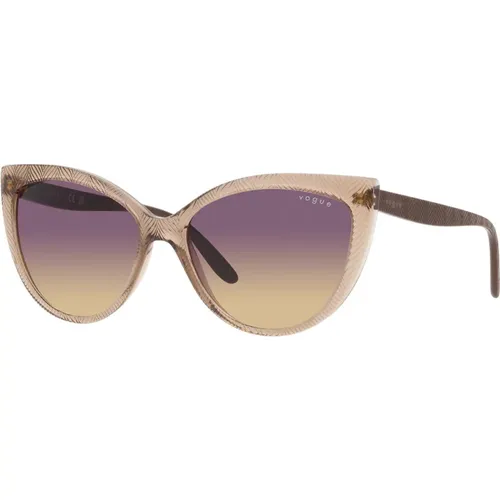 Fashionable Cat-Eye Sunglasses /Yellow , female, Sizes: 57 MM - Vogue - Modalova