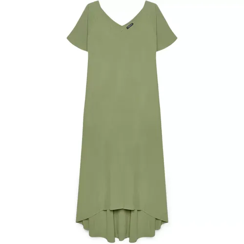 Langes Kleid aus Ecovero™ Viskose - Fiorella Rubino - Modalova