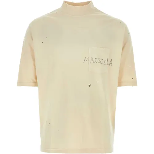 Ivory Baumwoll T-Shirt,Stilvolle T-Shirts und Polos - Maison Margiela - Modalova