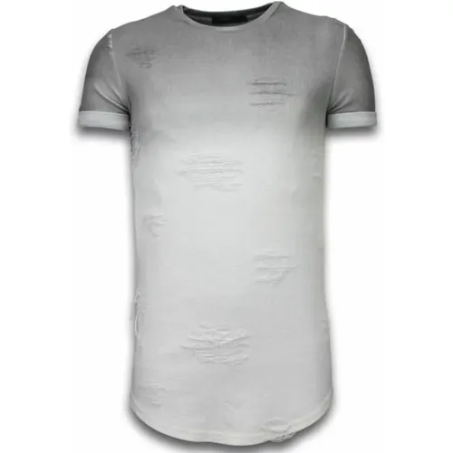 Flare Effect Long Fit Dual Colored - Man T Shirt - T09165G , male, Sizes: M, S - True Rise - Modalova