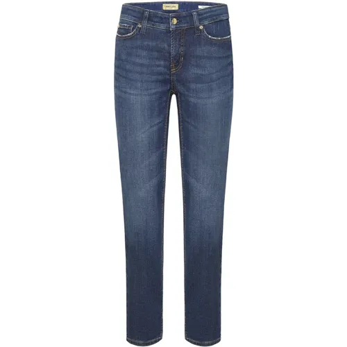 Dunkle Denim Cropped Jeans , Damen, Größe: M - CAMBIO - Modalova