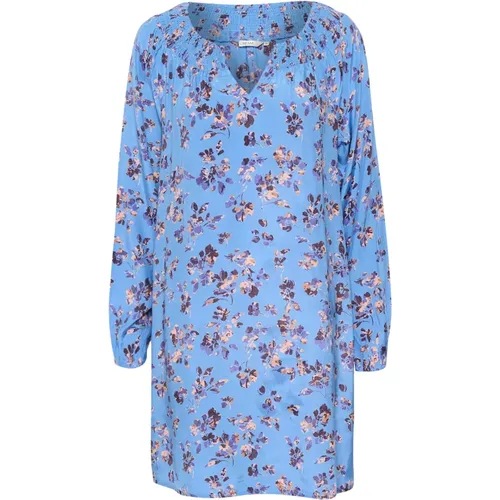 Marina Flower Print Kleid , Damen, Größe: XL - Cream - Modalova