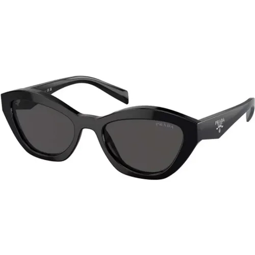 Elegant Cat-Eye Sunglasses in Acetate with Dark Grey Lenses , female, Sizes: 52 MM - Prada - Modalova