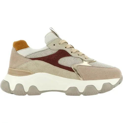 Wildleder Sneakers mit Lurex-Einsätzen - Hogan - Modalova