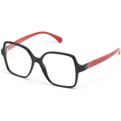 Schwarze Optische Brille Klassischer Stil , Damen, Größe: 55 MM - Chanel - Modalova