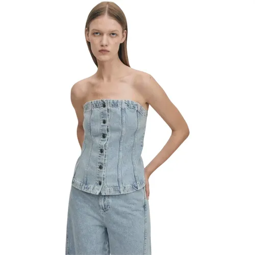 Troyes Blaue Denim Tank , Damen, Größe: S - ALOHAS - Modalova