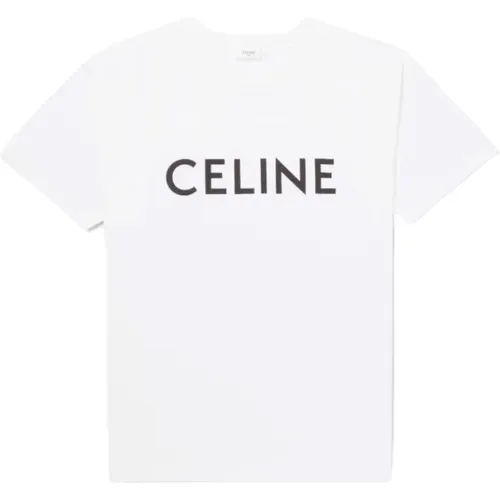 Iconic Cotton T-Shirt , male, Sizes: 2XL, XL - Celine - Modalova