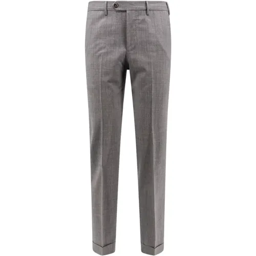 Grey Wool Trousers with Hook Closure , male, Sizes: 2XL, M, S, XL, L - PT Torino - Modalova
