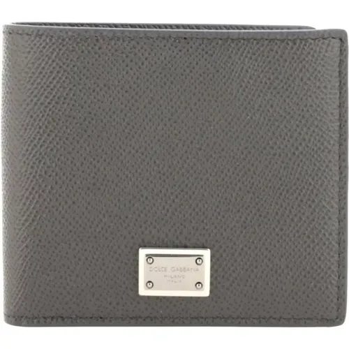 Classic Leather Wallet , male, Sizes: ONE SIZE - Dolce & Gabbana - Modalova