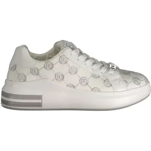 Weiße Schnür-Sneaker mit Stickerei , Damen, Größe: 36 EU - Laura Biagiotti - Modalova