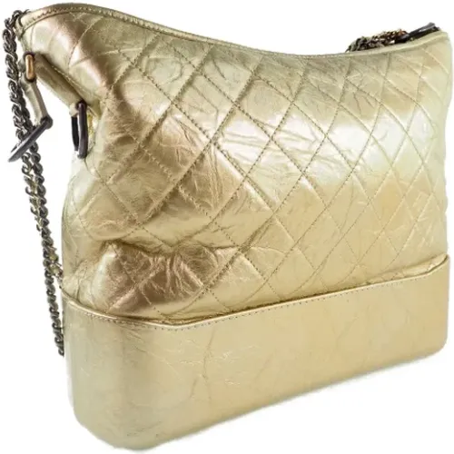 Pre-owned Gold Leather Chanel Shoulder Bag , female, Sizes: ONE SIZE - Chanel Vintage - Modalova