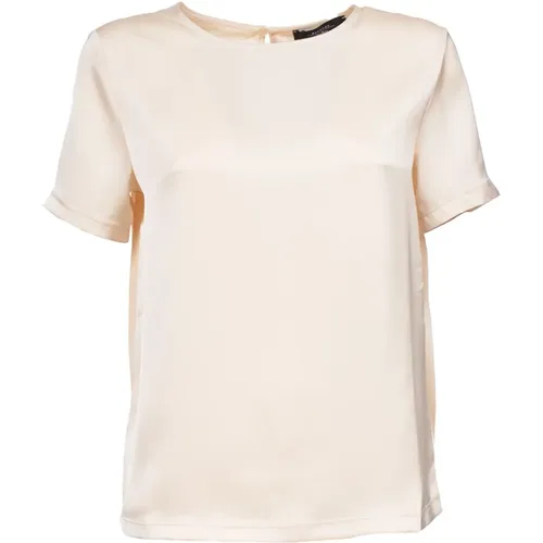 Raso T-Shirt mit Jersey-Einsatz , Damen, Größe: M - Max Mara Weekend - Modalova