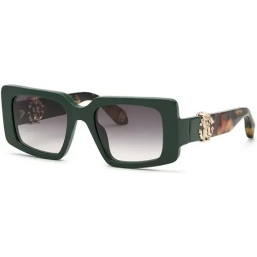 Grüne Verlauf-Sonnenbrille Src039M 0D80 - Roberto Cavalli - Modalova