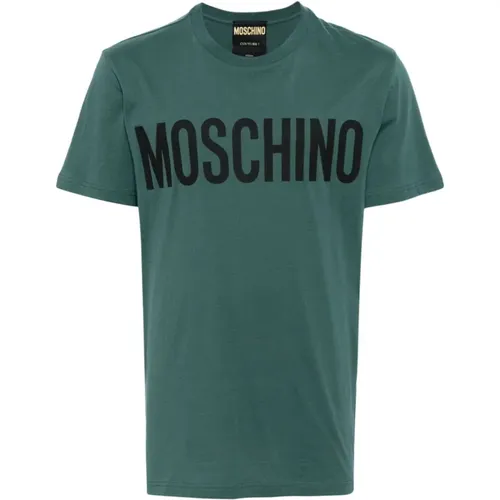 Logo Print Crew Neck T-shirt , male, Sizes: 3XL, L - Moschino - Modalova