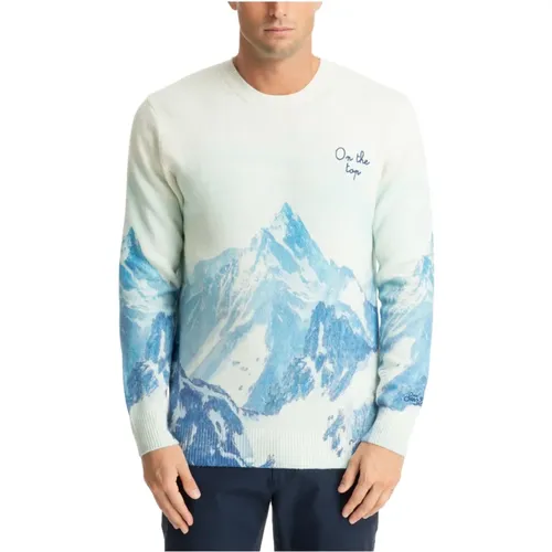 Abstract Multicolour Sweater with Logo Embroideries , male, Sizes: M, L - MC2 Saint Barth - Modalova