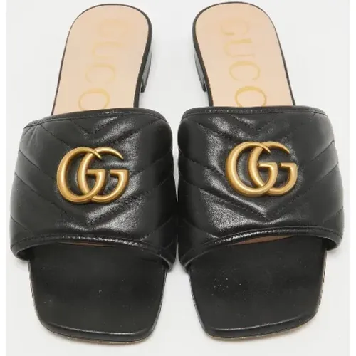 Pre-owned Leather sandals , female, Sizes: 6 1/2 UK - Gucci Vintage - Modalova