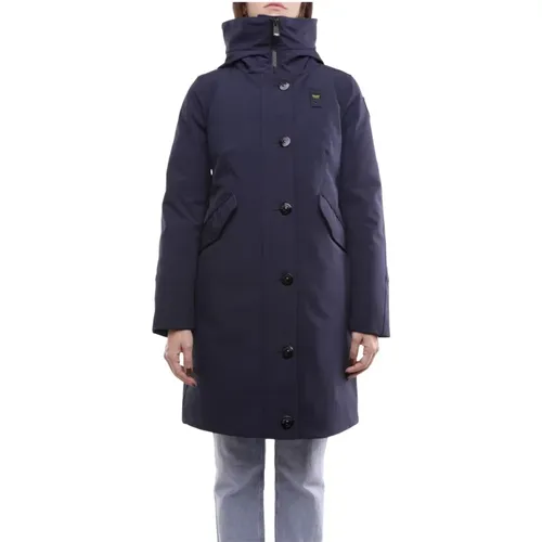Simple Buttoned Coat , female, Sizes: XS - Blauer - Modalova