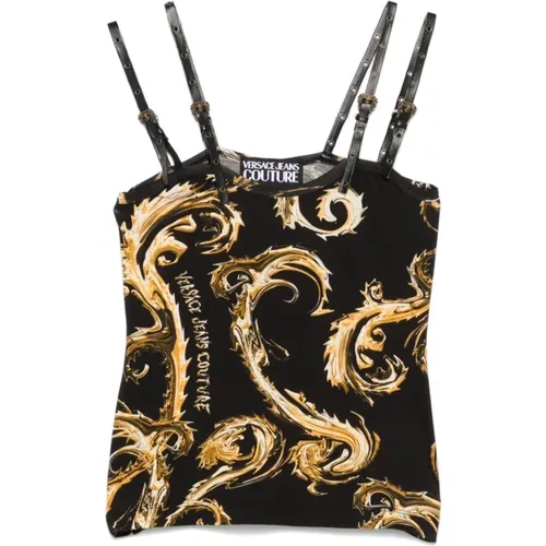 Schwarzer Pullover im ***cv-Stil - Versace Jeans Couture - Modalova